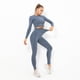 thumbnail image 5 of Ropa de Yoga para mujer, conjunto deportivo para gimnasio, ropa de entrenamiento, manga larga, Fitness, Top corto, cinturo , energía, mallas sin Yinane  Yoga Sport Suit Mujeres, 5 of 7