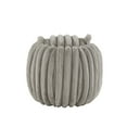 thumbnail image 2 of Weston Home Portola Plush Furry Channel Fabric Storage Ottoman, Light Gray, 2 of 9