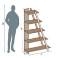 thumbnail image 7 of Casamudo Modern Ladder Shelf, Wood Leaning Bookshelf, White Triangle Shelves, 7 of 7