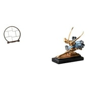 CoudarTitie Wood Display Stand Home Decor Organizer Antique Shelf for Desktop Cabinets Ballet Dancer Ornament Figure Ballerina Girls Statue Gift Desk Figurine