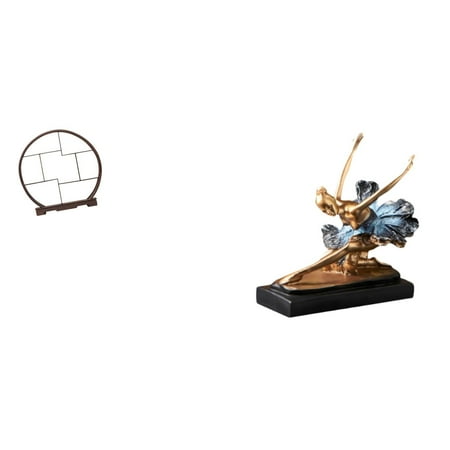 LOVIVER Wood Display Stand Home Decor Organizer Antique Shelf for Desktop Cabinets Ballet Dancer Ornament Figure Ballerina Girls Statue Gift Desk Figurine