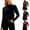 Black, variant on Sexlip Womens Turtleneck Blouse Long Sleeve Velvet Fabric Relaxed Silhouette for Evening Occasions Brown S