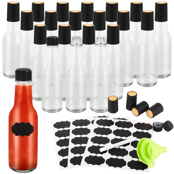 20 botellas de viaje con tapa abatible, contenedores de plástico transparente de 150 ml para viajes, botellas portátiles a prueba de fugas, contenedores vacíos rellenables para salsa picante para cham