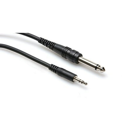 Hosa Audio Cable - for Audio Device, iPod - 5 ft - 1 x Mini-phone Male Stereo Audio - 1 x 6.35mm Male Stereo Audio - Nickel-plated