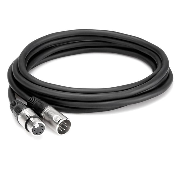 Hosa Technology DMX512 4-Conductor Cable, XLR5M to XLR5F, 10'