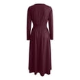 thumbnail image 4 of Afdoent Women's Dresses Long Sleeve Dress Style Summer Autumn Elegant Beach Dresses Long V Casual Dress Travel Outfits, 4 of 6