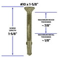 thumbnail image 2 of #10x1-5/8 Reamer Tek Torx/Star Head Self-Drilling Wood to Metal Screws - for Flatbeds, Trailers or Fastening Wood to Steel -T-25 Torx Screw Head (5 POUNDS 565 Approx. Screw Count), 2 of 9