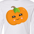 thumbnail image 4 of Inktastic Smiling Pumpkin, Halloween, Orange Pumpkin Long Sleeve Youth T-Shirt, 4 of 5