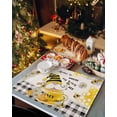 thumbnail image 2 of Placemats Set of 4 Honey Bee Place Mats for Dining Table Heat-Resistant Non-Slip Washable Gnome Black Buffalo Plaid Rustic Table Mat for Dining Room, Kitchen, Home Decoration, 2 of 6