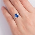 thumbnail image 4 of HeartsAndYou 1ct Natural Blue Sapphire Engagement Ring 14k SOLID White Gold Butterfly Curved, 4 of 8