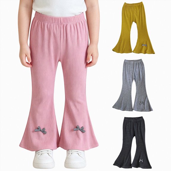 3-4 Years Child Wide Leg Cargo Pants for Girls Baggy Lightweight Drawstring Pants Trousers with Pockets