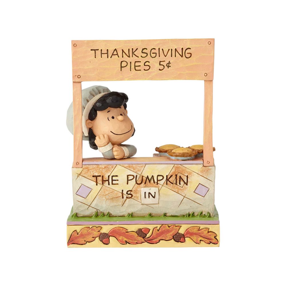 Jim Shore Peanuts 6000979 Lucy Thanksgiving Pie Stand 2018 Walmart