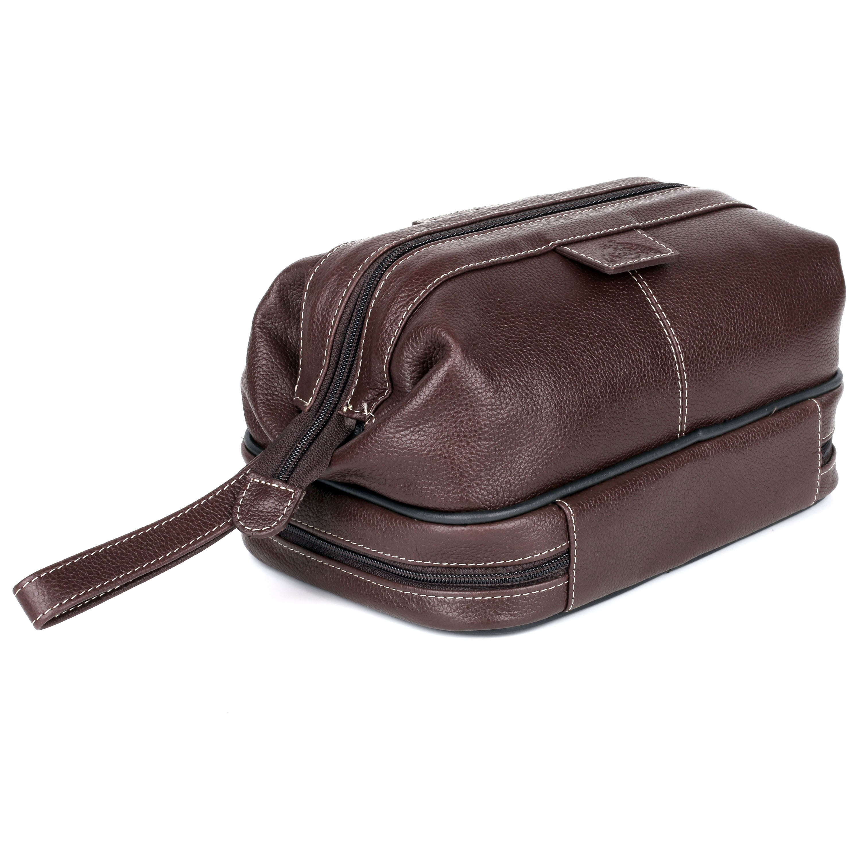 Dopp Men's Country Saddle Travel Kit with Bonus Items Leather, Brown