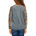 thumbnail image 2 of Leopard Print Kids Long Sleeve Round Neck Children Casual T-Shirt Tops, 2 of 3