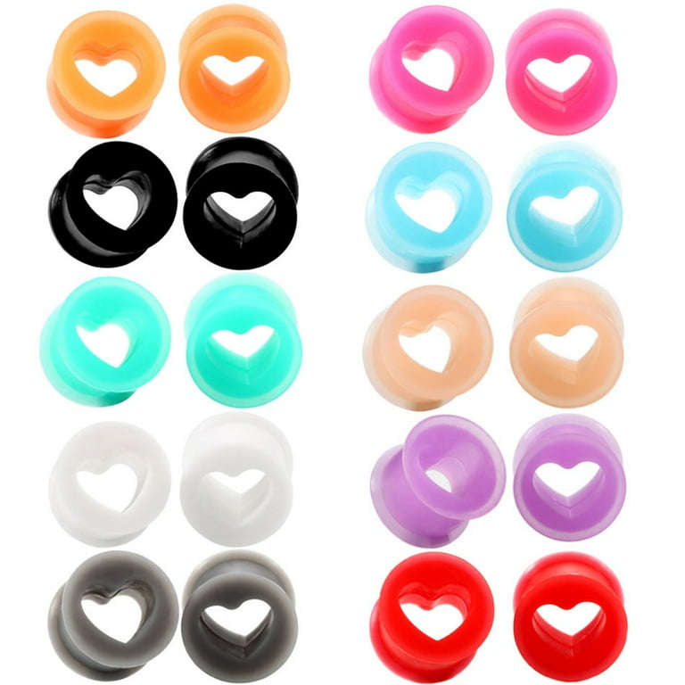 Heart shaped ear tunnels deals