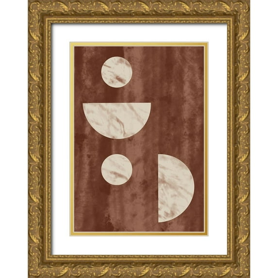Artographie Studio 18x24 Gold Ornate Wood Framed with Double Matting Museum Art Print Titled - Geo Marble