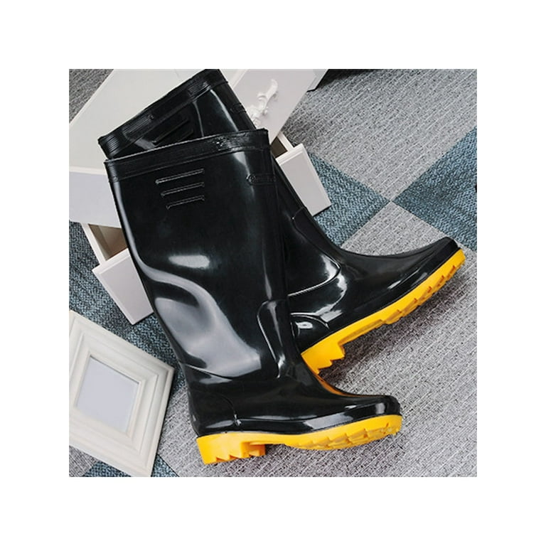Mens Basic Rain Boots Black