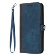 thumbnail image 2 of SaniMore Wallet Case for Samsung Galaxy S22 Ultra 6.8" 2022, Retro PU Leather Case Card Slots Cash Pocket Kickstand Removeable Lanyard Shockproof Anti-fall Full Protective Magnetic Case, Blue, 2 of 9
