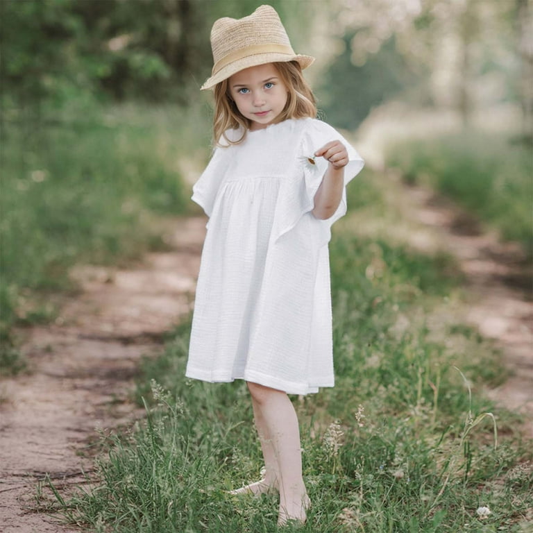 HOMADLES Big Girls Dress Solid Crewneck Linen Stretch Summer Loose Princess Dress Dress White 2 T - Walmart.com HOMADLES Big Girls Dress Solid Crewneck Linen Stretch Summer Loose Princess Dress Dress White 2 T - Walmart.com