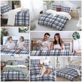 thumbnail image 6 of Blue Black Plaid Bedding 3 Piece Duvet Cover Set Full Size, Farmhouse Blue Black Checkered Soft Microfiber Comforter Cover with Zipper Closure & Pillowcases, Wrinkle & FadeResistant Quilt Cover, 6 of 9