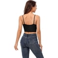 thumbnail image 4 of Women's Ribbed Cami Crop Tops Cropped Camisole with Built in Bra Tank Top, 4 of 8
