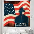 thumbnail image 1 of American Flag Design Tapestry, Happy Veterans Day USA Style Patriotic Themed Saviors Art Print, Fabric Wall Hanging Decor for Bedroom Living Room Dorm, 5 Sizes, Multicolor, by Ambesonne, 1 of 1
