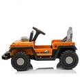 thumbnail image 4 of 12V Ride on Toy for Kids, 2-in-1 Truck/Go Kart Freely Switched, Ride on Car w/Remote Control, Creative Building Block Assembly, 4-Wheel Suspension, LED Lights, Electric Car for Boy Girl Gift (Orange), 4 of 7