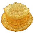 thumbnail image 1 of Red Pomegranate Collection 0782-1 Coral Dinner Plate Set, Gold - 12 Piece, 1 of 1