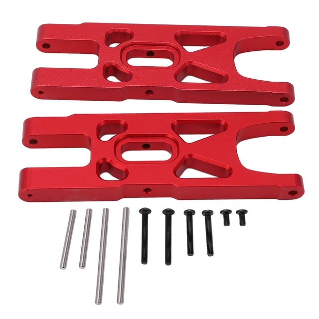 RC Front Rear Lower Suspension Arm, Anti Bending Aluminum Alloy RC Car Metal Suspension Arm Stable Driving For Racing Red