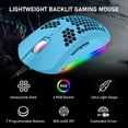 thumbnail image 6 of Wired Lightweight Gaming Mouse,RGB Backlit 6400DPI Computer Mouse,Honeycomb Ultraweave Cable for PC, 6 of 7