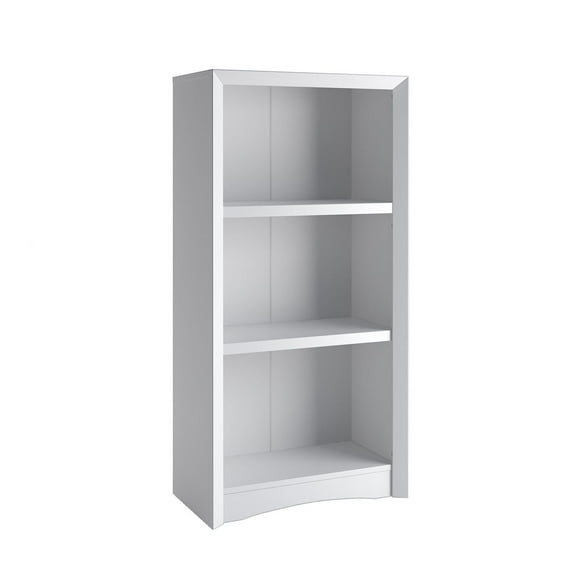 CorLiving Quadra 3-Tier Engineered Wood Adult Bookcase with 2 Adjustable Shelves