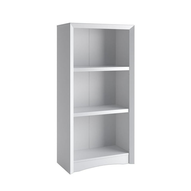CorLiving Quadra 3-Tier Engineered Wood Adult Bookcase with 2 Adjustable Shelves