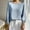Light Blue, variant on Ayfxijin Long Sleeve Shirts for Women,Women'S Spring/Summer Solid Color Crew Neck-Point Sleeve Casual Shirt Top