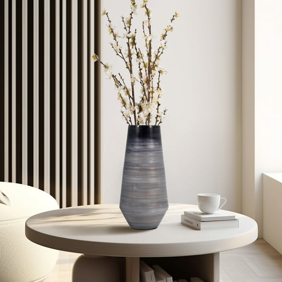 Modern Handcrafted Tapered Glass Vase with Sleek Contemporary Design