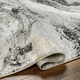 thumbnail image 4 of Mark&Day Area Rugs, 9x12 Yun Modern Abstract Marble Black Area Rug, Black Grey Yellow Marble Swirl Carpet for Living Room, Bedroom or Kitchen (9'2" x 12'), 4 of 5