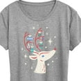 thumbnail image 3 of Instant Message - Christmas - Reindeer Antlers Are Ornament Hangers - Women's Short Sleeve Graphic T-Shirt, 3 of 6