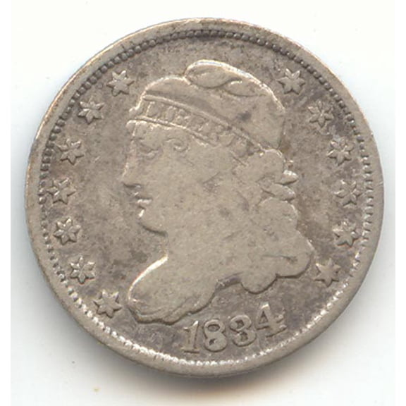 1834 Capped Bust Half Dime, XF Details