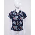 thumbnail image 3 of Jowowha Petits Garçons Été Plage Décontracté Aloha Luau Chemises Col Rabattu Hauts Tropicaux Tenue de Jeu Type m 130, 3 of 7