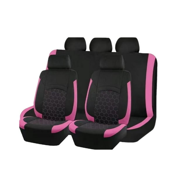 9pcs Car Seat Covers Full Set, Front and Rear Split Seat Bench Covers