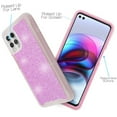 thumbnail image 3 of Value Pack ! For Motorola Moto Edge S Moto G100 Glitter Bling Full Body Built In Screen Protector Phone Case PU Shock Bumper Scratch Guard Skin Wrap Slim Cover, 3 of 4