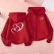 thumbnail image 1 of Sudadera deportiva informal con capucha y manga larga con estampado degradado para niños y niñas, de poliéster, 1 of 8