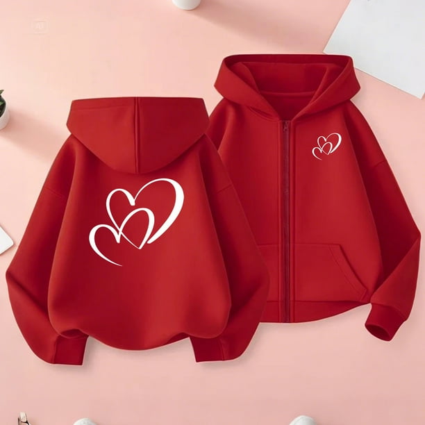 Sudadera deportiva informal con capucha y manga larga con estampado degradado para niños y niñas, de poliéster