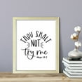 thumbnail image 2 of Thou shalt not try me, Watercolor 5 x 7 Wooden FRAMED Print Wall Art, 2 of 3