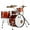 Burnt Orange Sparkle, variant on Pearl Roadshow RS584 4-Piece Drumset w/ Hardware & Cymbals - Jet Black