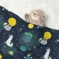 thumbnail image 2 of Yiaed Space and Animals Print Dog Blankets-Cat Blanket Washable for Couch Protection,Puppy Blanket, Soft Plush Reversible Throw Furniture Protector-Large, 2 of 8