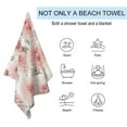 thumbnail image 3 of PDations Watercolor Peony Flower Beach Towel Large Beach Towels Oversized Microfiber Quick Dry Thin Super Absorbent Pool Beach Wrap for Women Men Adults 30×60 in, 3 of 7