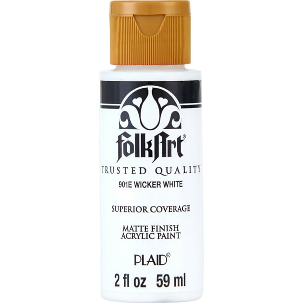 FolkArt 901E Acrylic Craft Paint, Matte Finish, Wicker White, 2 fl oz
