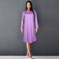 thumbnail image 4 of WASHWEPE Camisón Largo Violeta Con Blandas Transpirable Para Descanso Y Uso Casual, 4 of 8