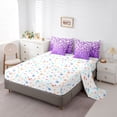 thumbnail image 5 of Feelyou Purple Cheetah Print Comforter Set 7pcs, Glitter Polkadots King Bedding Sets, 5 of 8