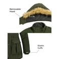 thumbnail image 4 of Wantdo Women's Plus Size Jacket Quilted Winter Jacket with Faux Fur Lined Hood Army Green 4X, 4 of 9